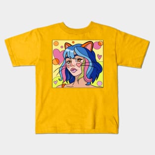 Stylish anime girl Kids T-Shirt